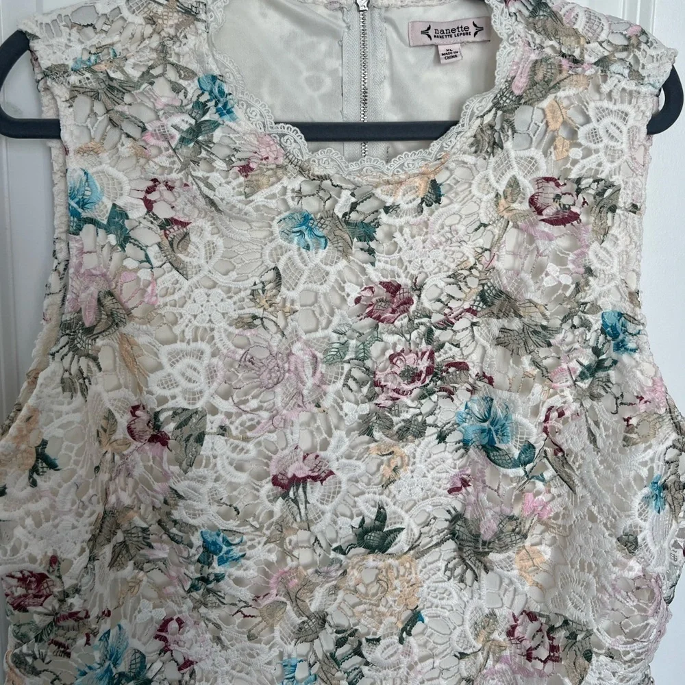 Nanette Lepore Sleeveless Lace Top Size XL‎ (0473)